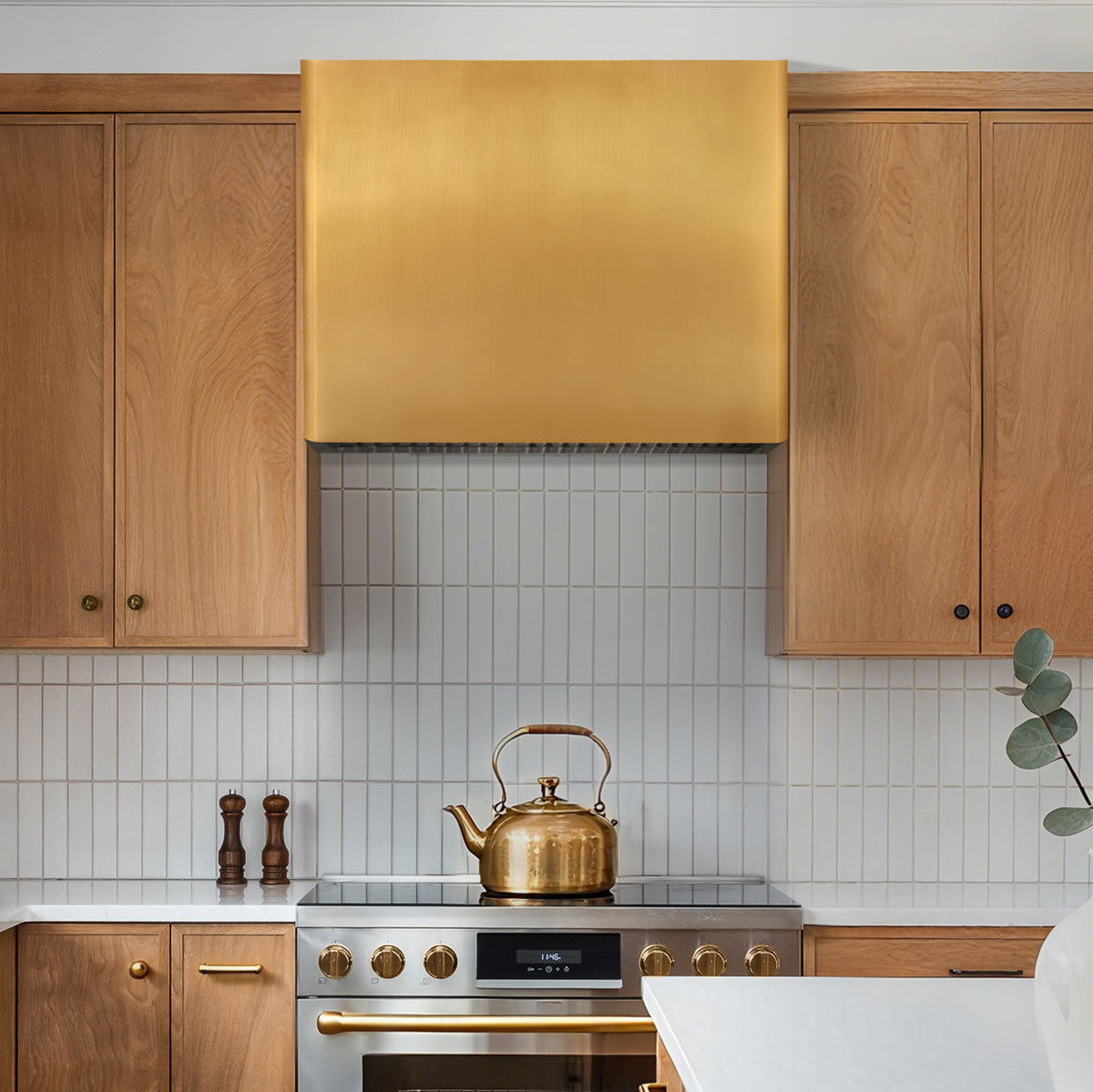 Fobest California Brass Range Hood with Seamless Curved FSS-491