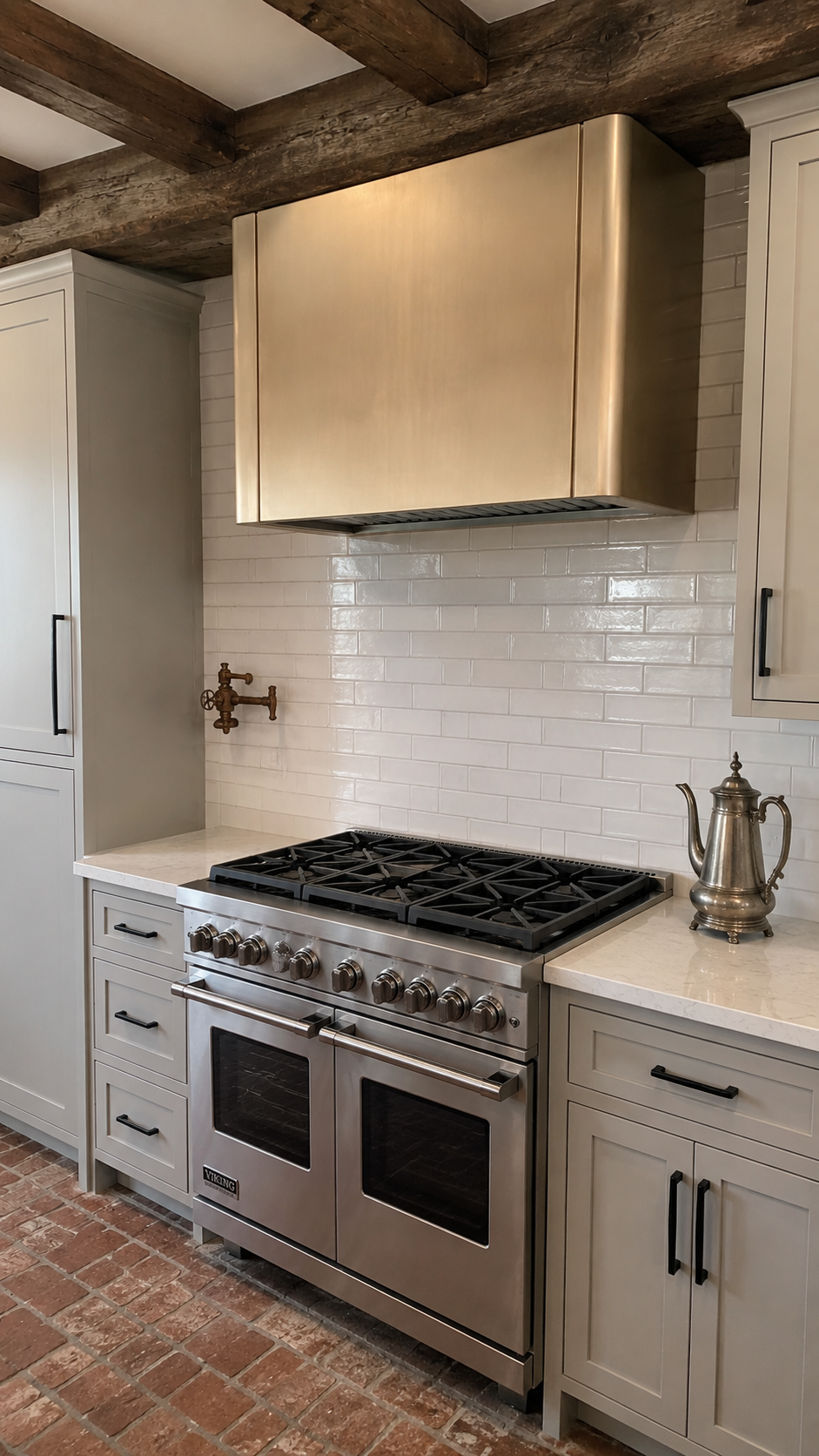 Fobest California Brushed Brass Vent Hoods with Rounded Edge Design FSS-497