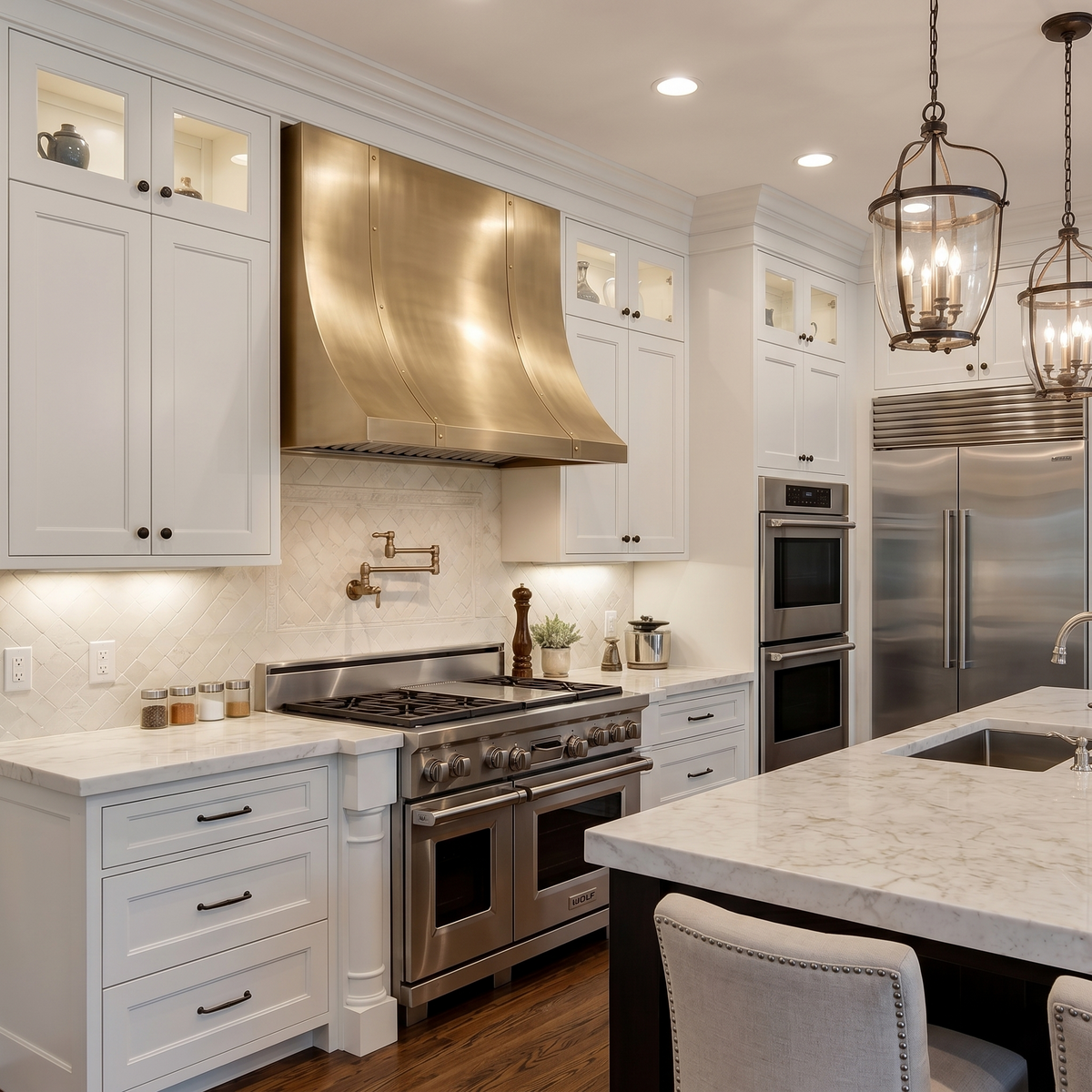 Fobest California Luxury Brushed Brass Range Hood FSS-524