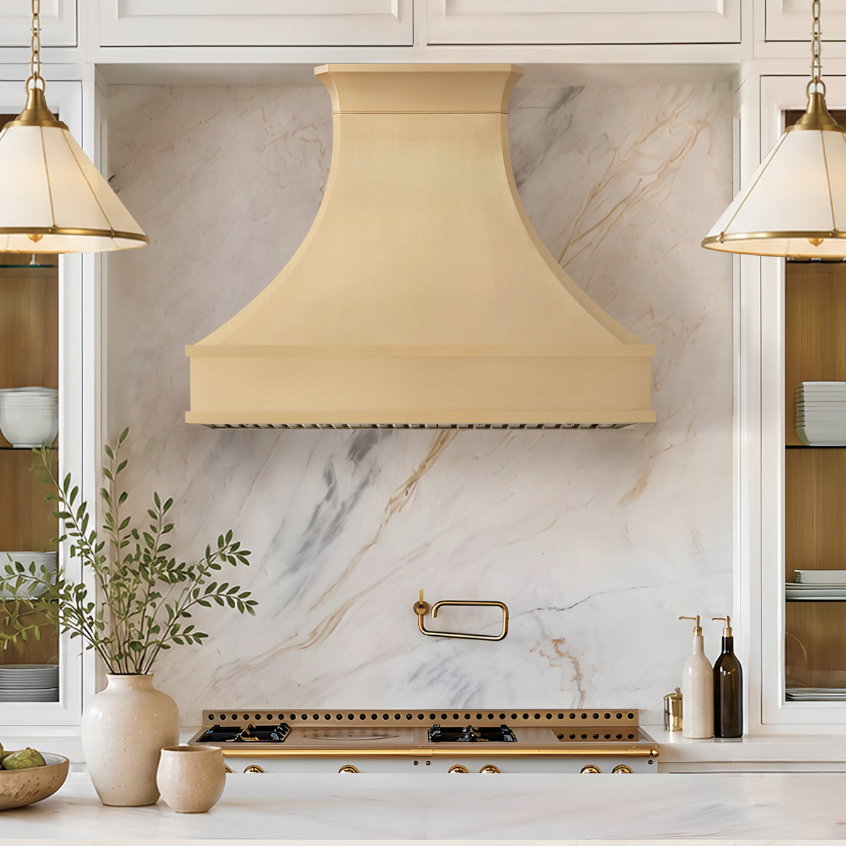 Fobest Classic Designer Brass Range Hood with Curved Design FSS-708