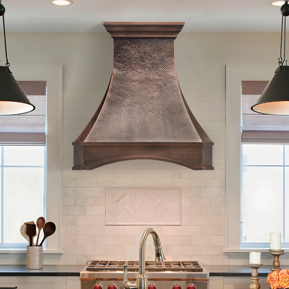 Fobest Copper Range Hood with Heavy Hammer Finish FCP-140