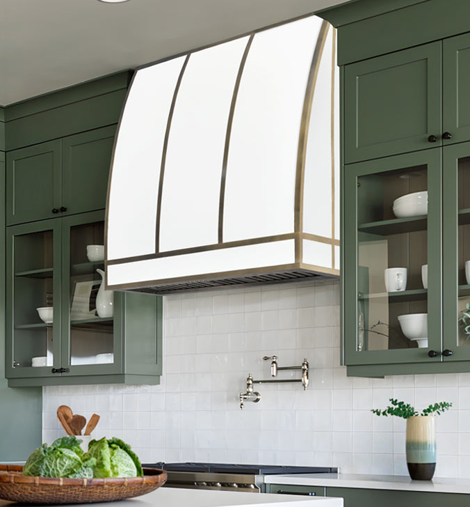 Fobest Custom Contemporary Stainless Steel Range Hood with Retro Accents FSS-607