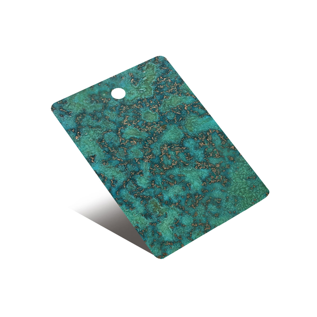 Fobest Custom Copper Metal Samples-Green Patina Copper Color Sample