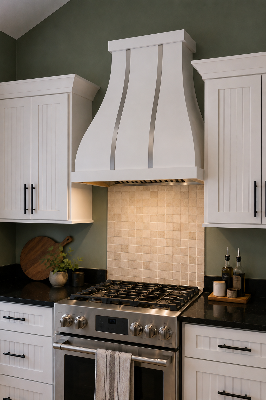Fobest Custom Matte White Bell-Shaped Range Hood FSS-582