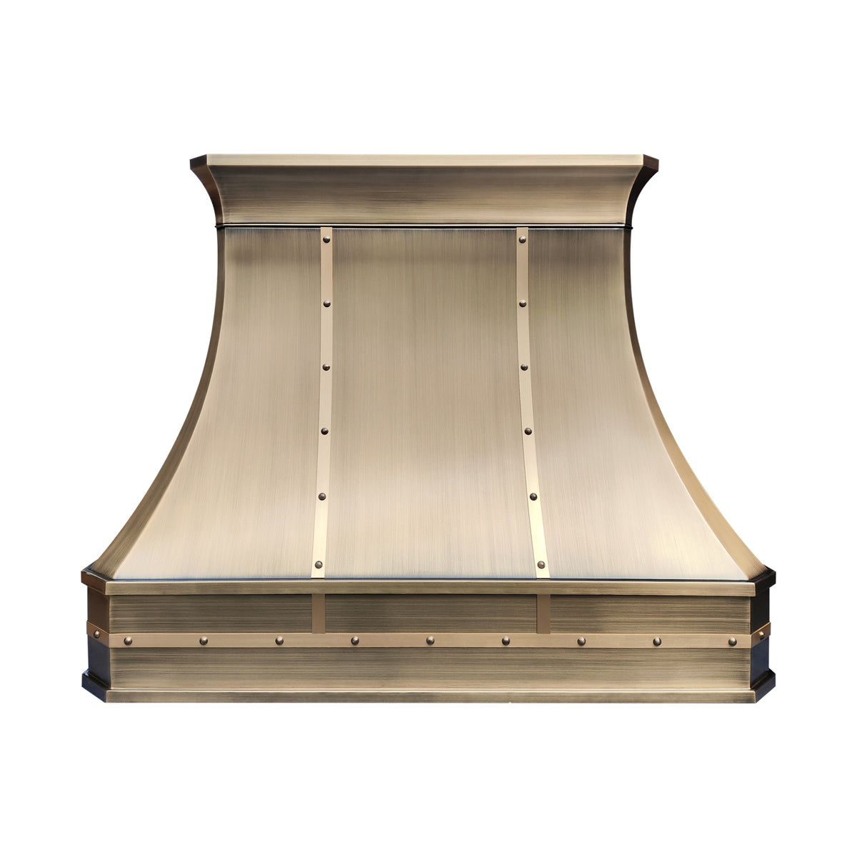 Fobest Custom Modern Aged Brass Curved Range Hood FSS-595