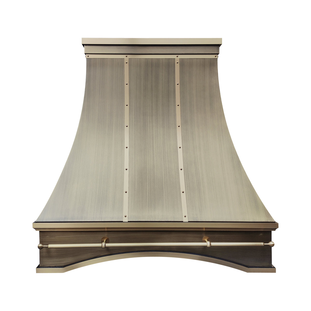 Fobest Custom Modern Brass Range Hood with Arched Finish FSS-635