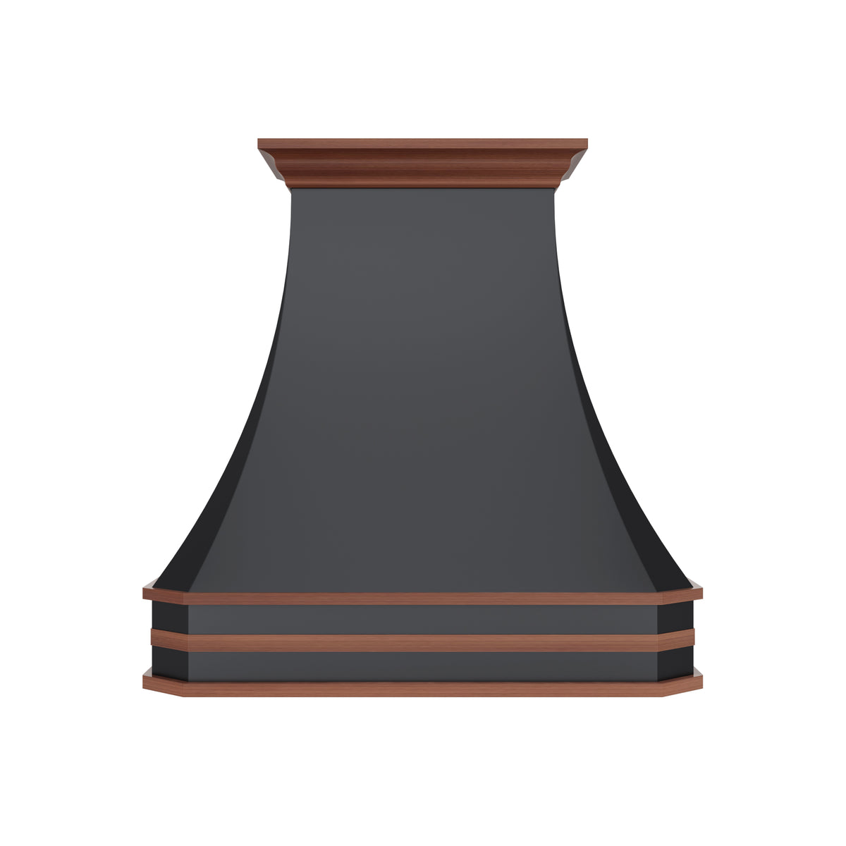 Fobest Custom Oil Rubbed Bronze Range Hood with Antique Copper Straps FCP-374