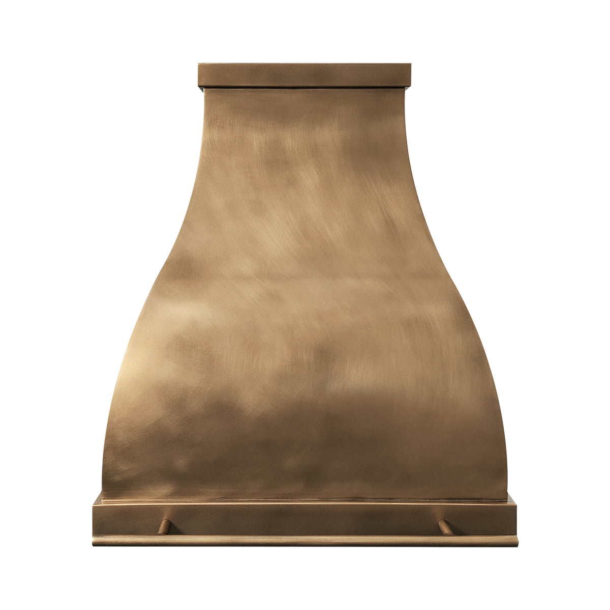 Fobest Custom Sculptural Brass Range Hood with Warm Modern Accent Statement FSS-600
