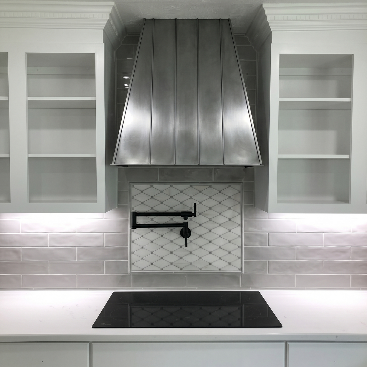 Fobest Custom Tapered Zinc Range Hood with Geometric Design FSS-618