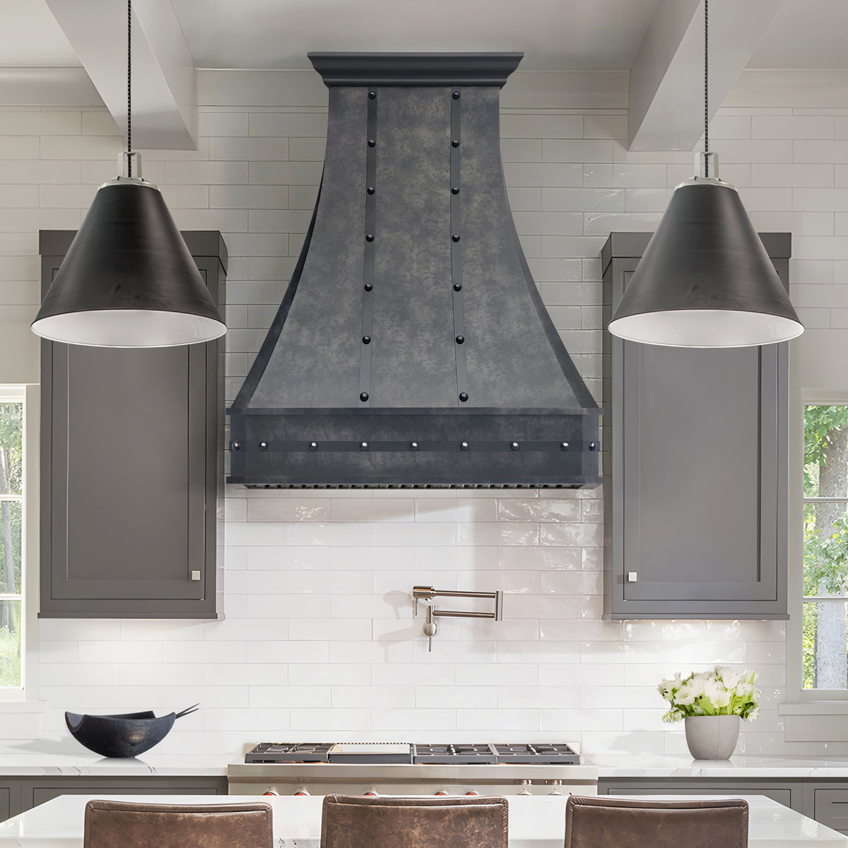 Fobest Custom Weathered Stainless Steel Kitchen Range Hood FSS-575