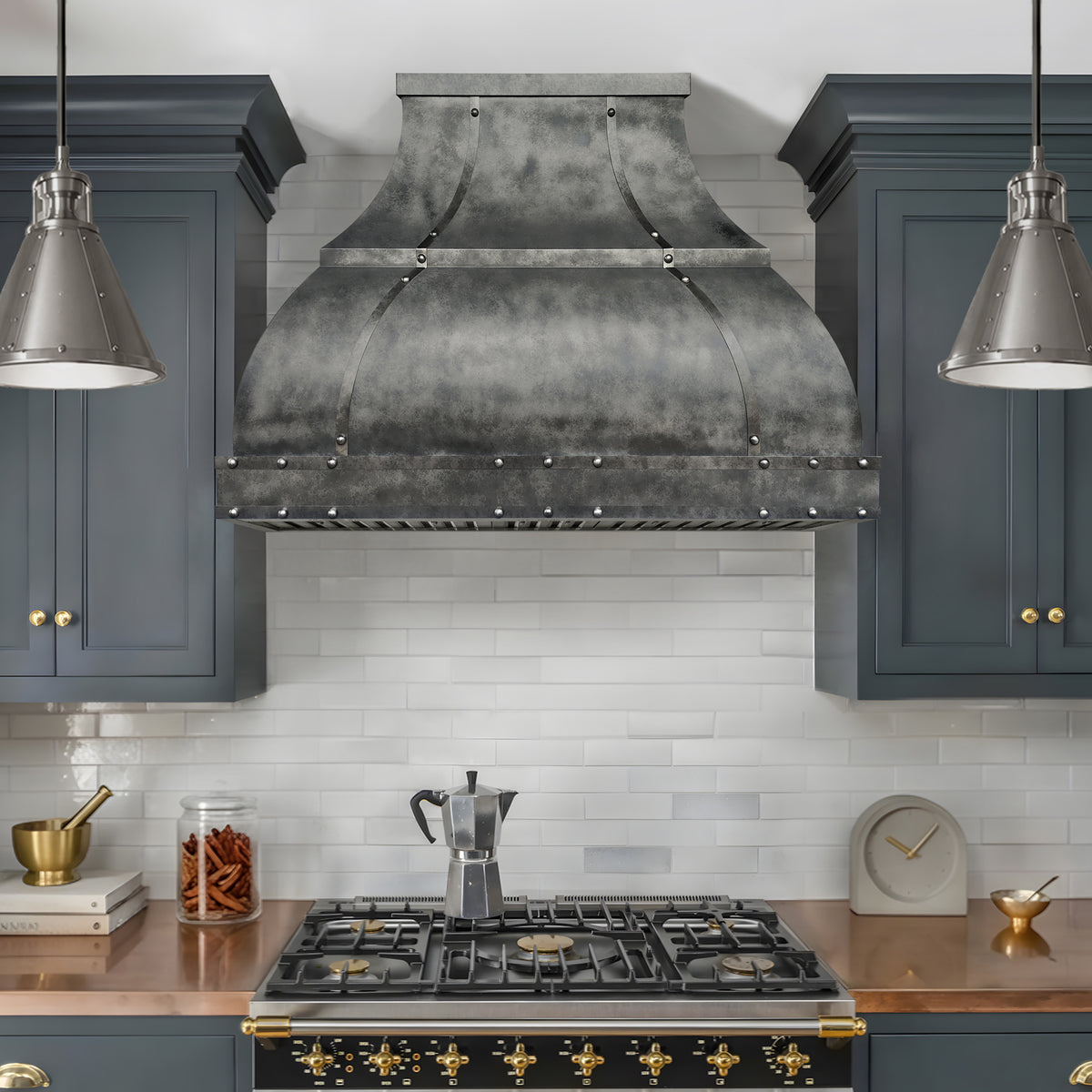 Fobest Custom Weathered Stainless Steel Range Hood with Bell Design FSS-684