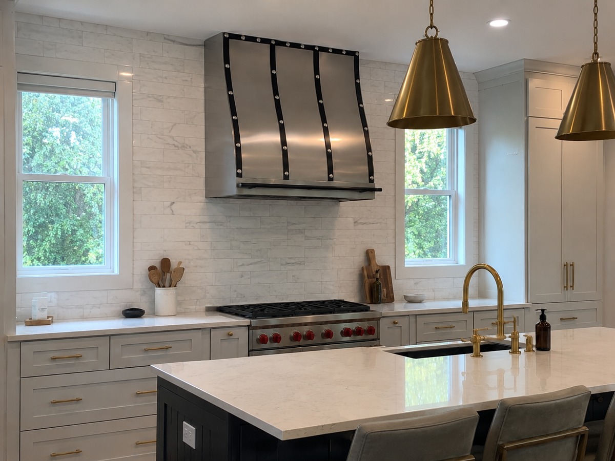 Fobest Georgia Stainless Steel Custom Range Hood with Black Accents FSS-515