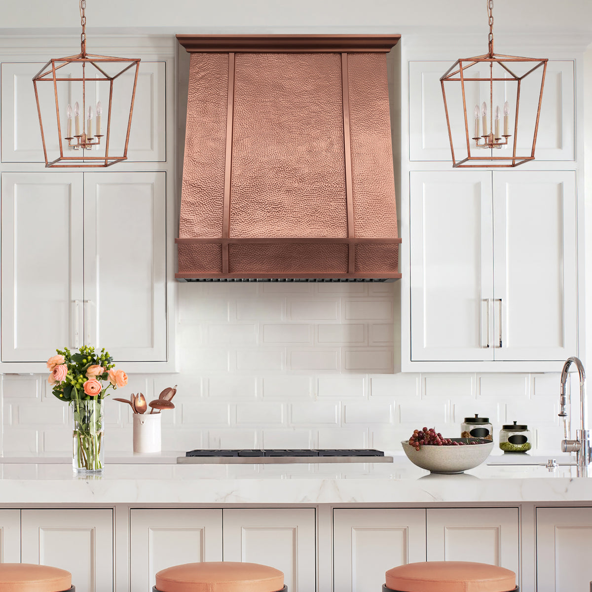 Fobest Hand Hammered Copper Vent Hood FCP-306