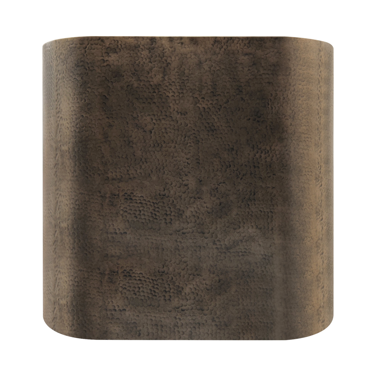 Fobest Light Hammered Aged Brass Range Hood in Cylindrical Design FSS-526