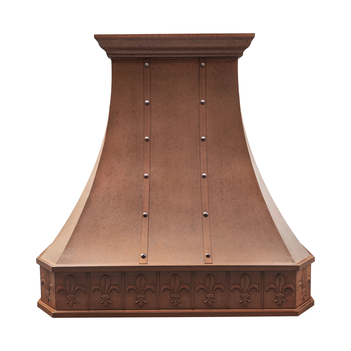 Fobest Handcrafted Vintage Copper Range Hood in Sculpted American Design FCP-327