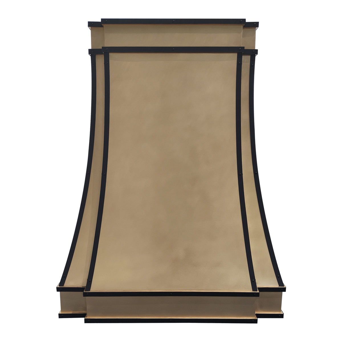 Fobest Texas Antique Brass Range Hoods with Dark Trim FSS-495