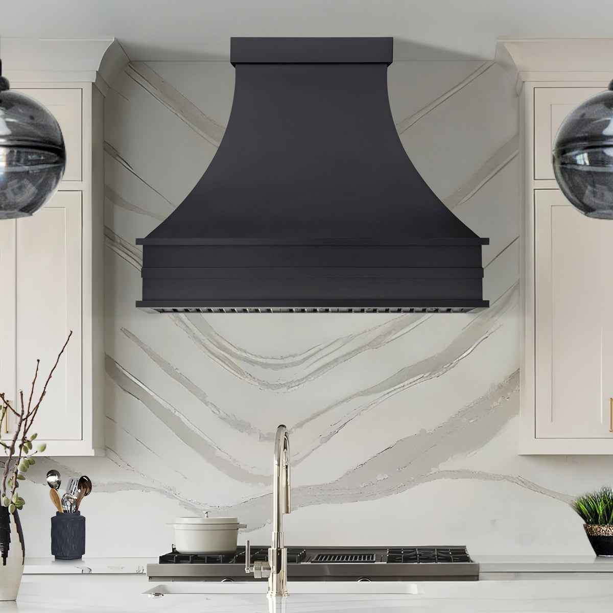 Fobest Texas Black Stainless Steel Custom Range Hood FSS-593