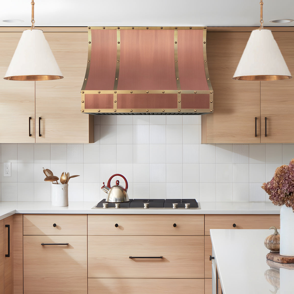 Fobest Mixed Metal Kitchen Hood with Sloped Design FCP-315