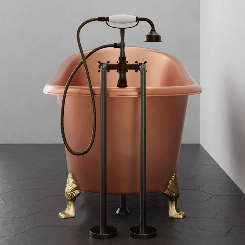 Fobest Handmade Double-Slipper Custom Antique Copper Bathtub with Clawfoot FBT-17 - Fobest Appliance