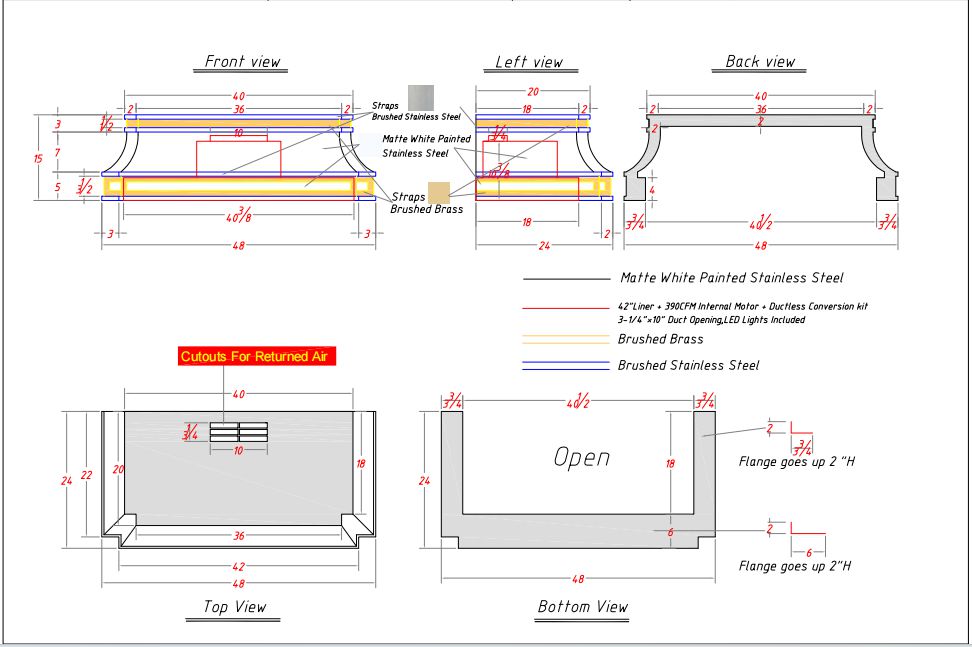 Fobest Stainless Steel Range Hood - custom link for Vickie Mandrell