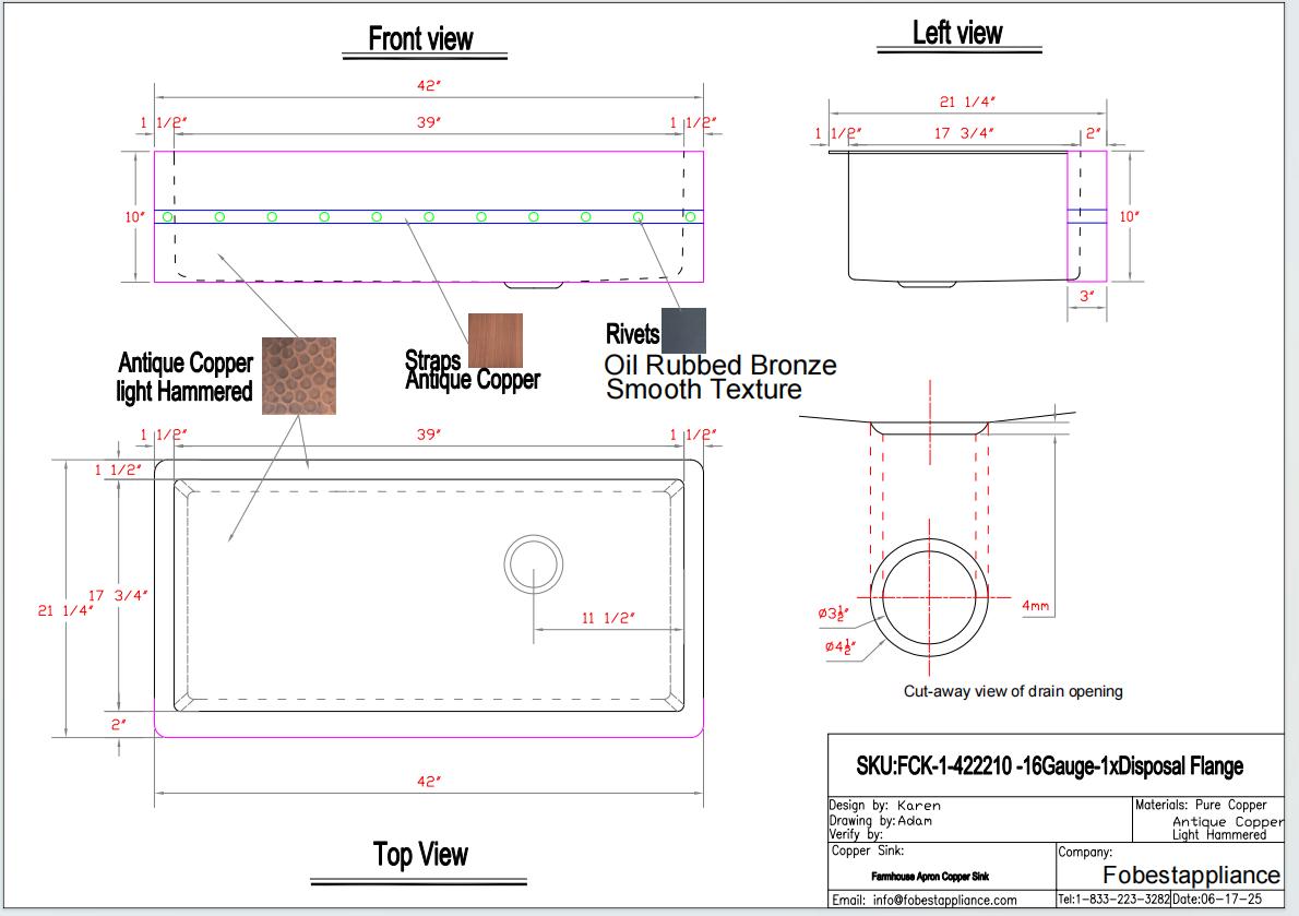 Fobest Custom Range Hood - Custom Link for Chaz