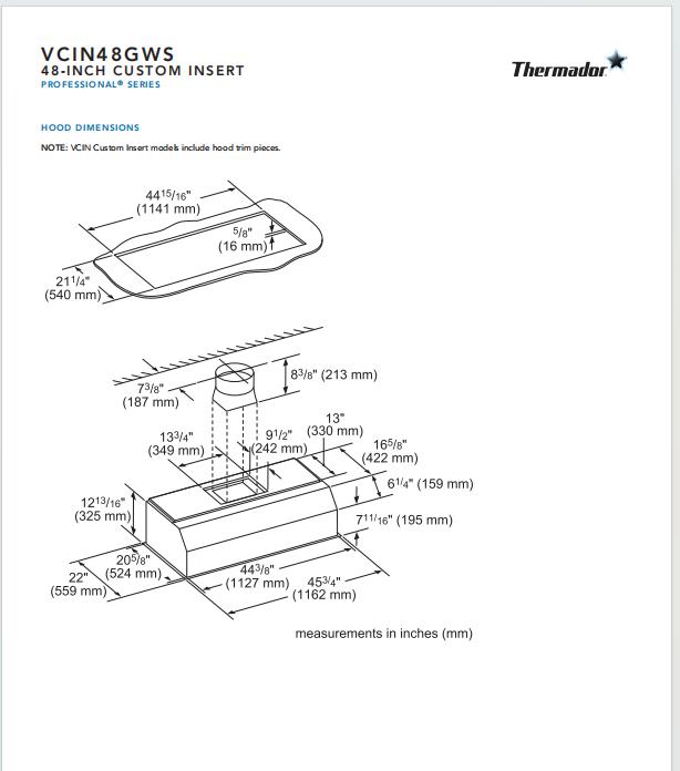 Fobest Custom Range Hood - Custom Link for Dustin