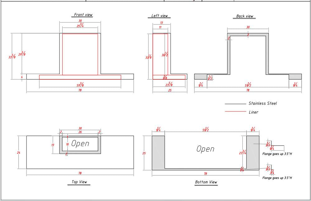 Fobest Custom Stainless Steel Range Hood - Custom Link for Brian