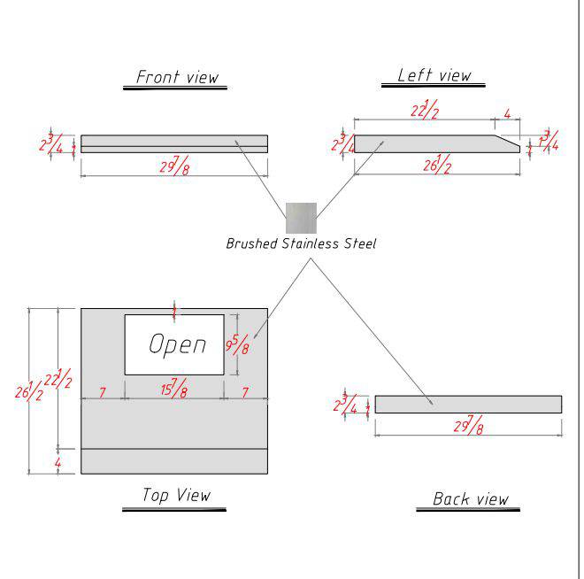 Fobest custom stainless steel range hood- custom link for Denise - -Fobest Appliance