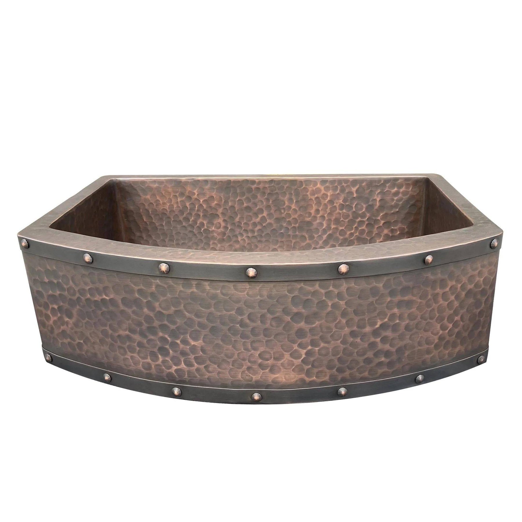 Fobest Farmhouse Single Bowl Apron Front Copper Kitchen Sink FCK-2 - Copper Sink-Fobest Appliance