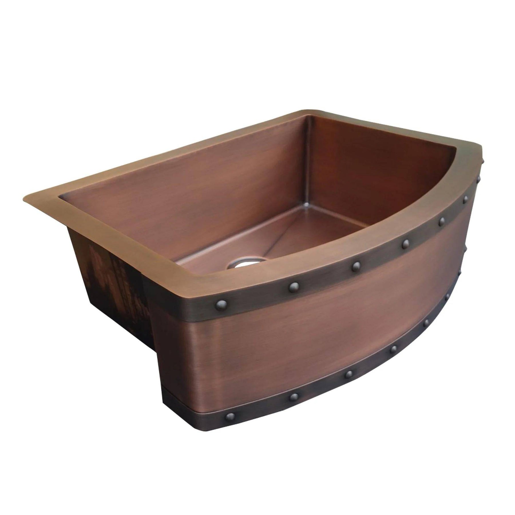 Fobest Farmhouse Single Bowl Apron Front Copper Kitchen Sink FCK-2 - Copper Sink-Fobest Appliance