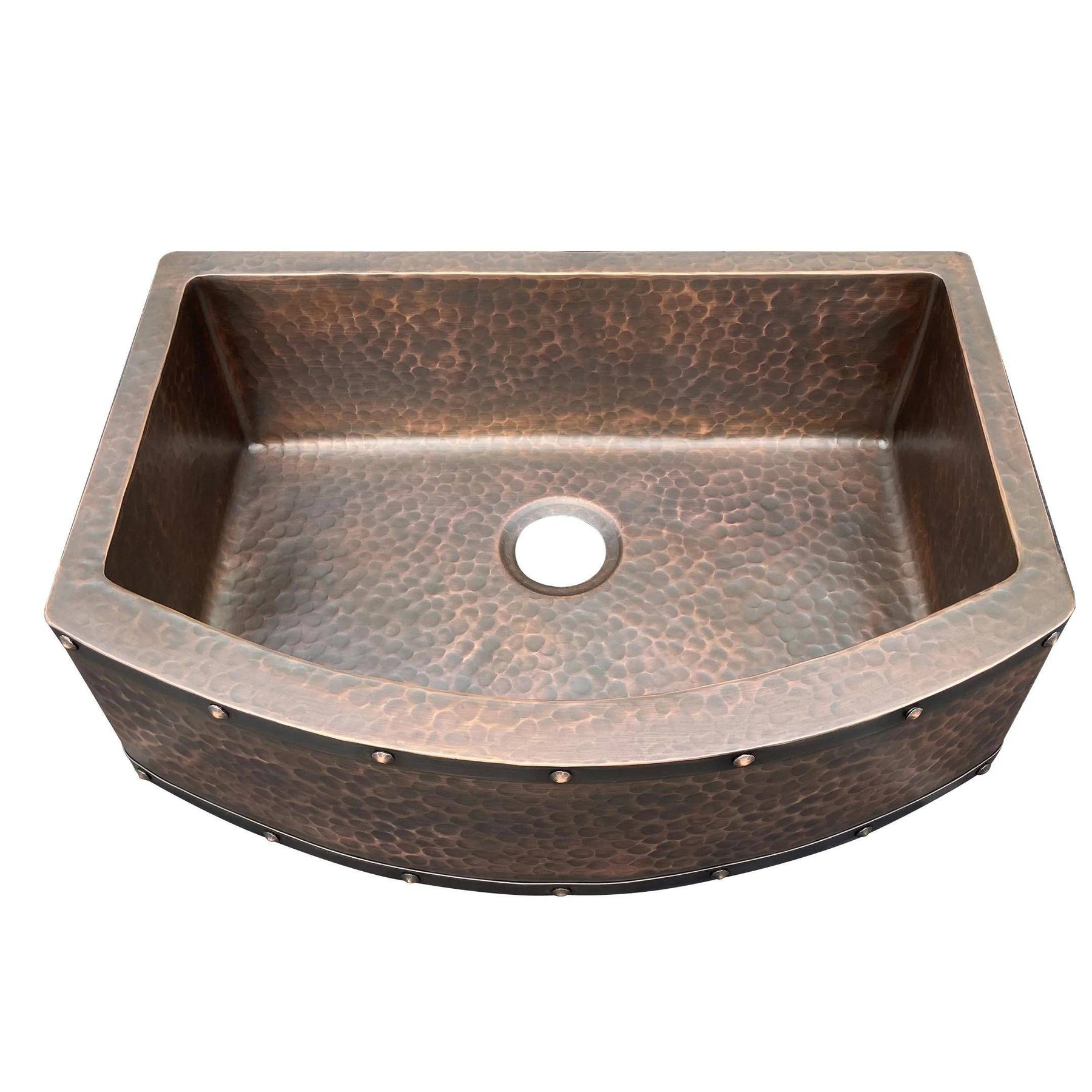 Fobest Farmhouse Single Bowl Apron Front Copper Kitchen Sink FCK-2 - Copper Sink-Fobest Appliance