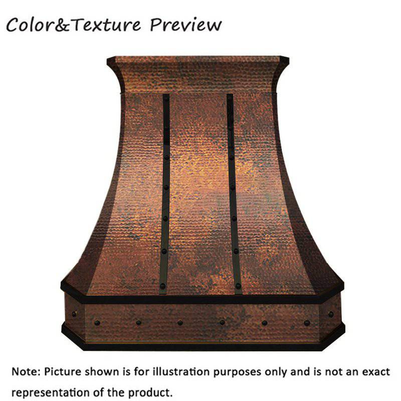 Fobest Fired Copper Range Hood- custom link for Cindy - -Fobest Appliance