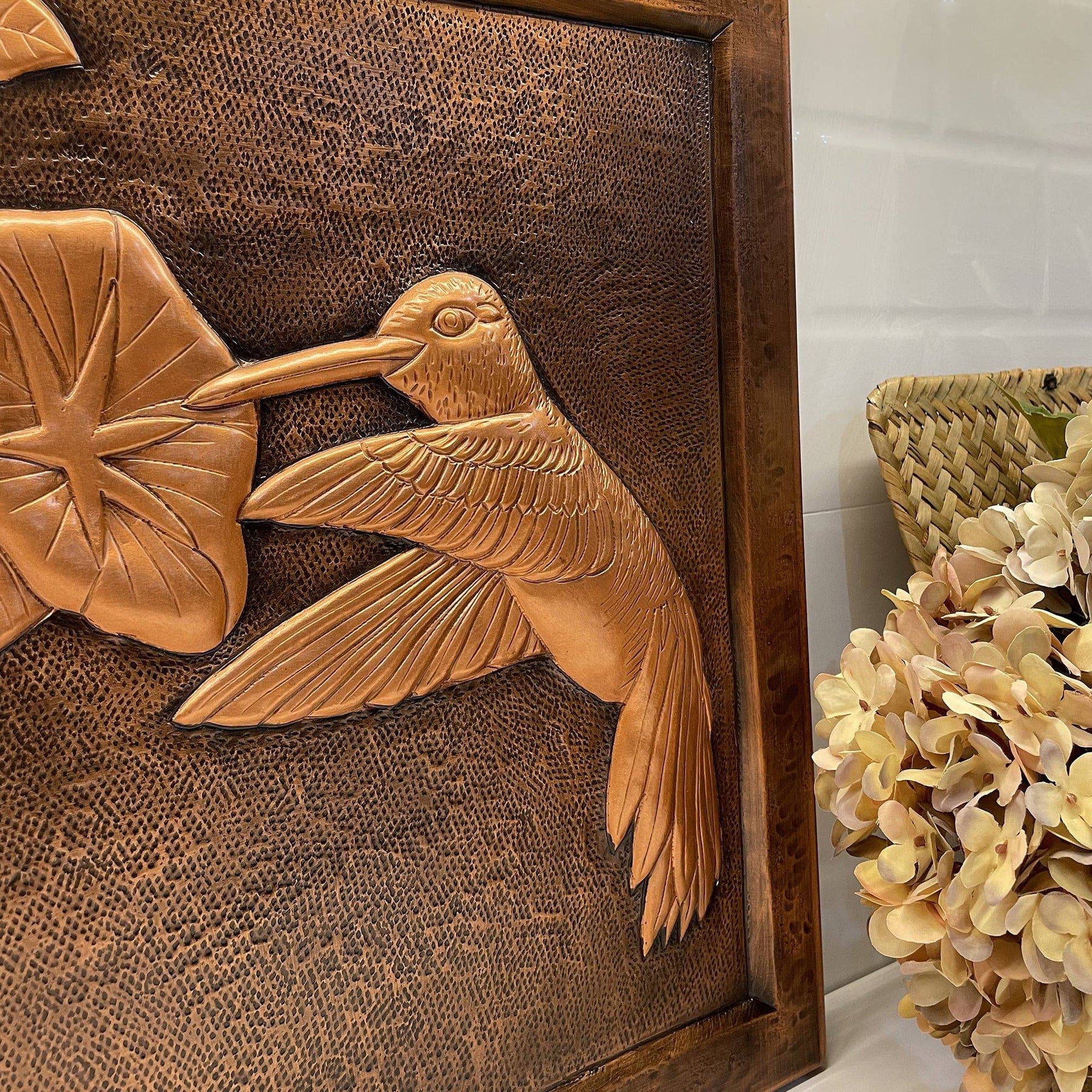 Fobest Handmade Copper Backsplash Kitchen Backsplash Wall Art Bird Design-BK5 - -Fobest Appliance