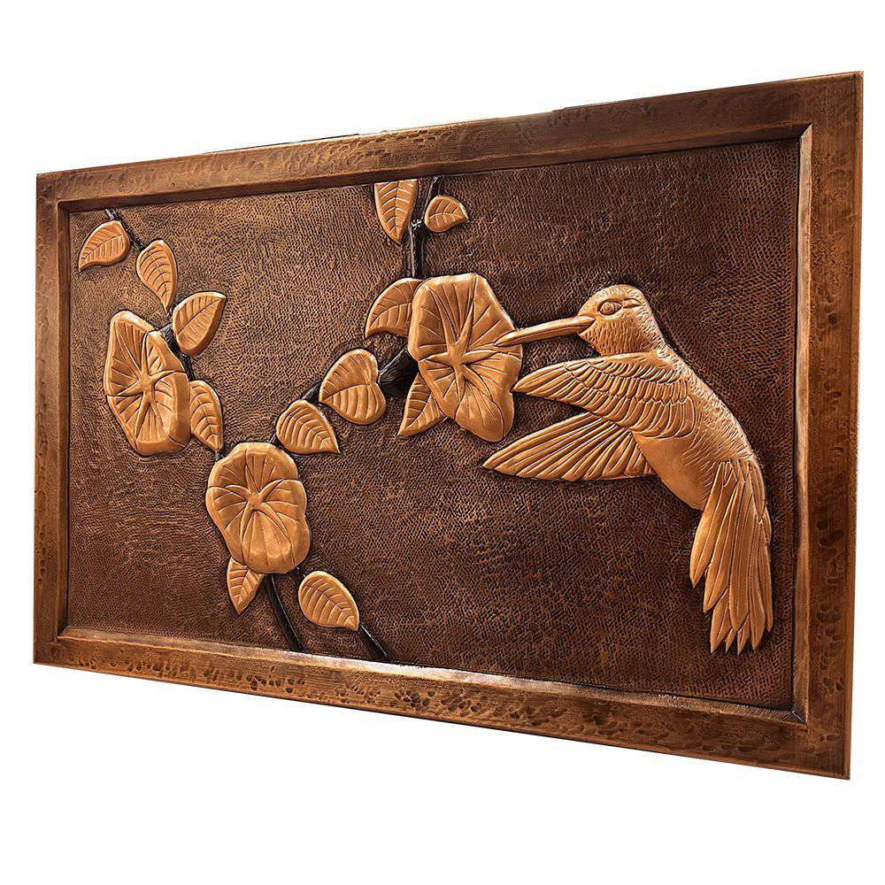 Fobest Handmade Copper Backsplash Kitchen Backsplash Wall Art Bird Design-BK5 - -Fobest Appliance
