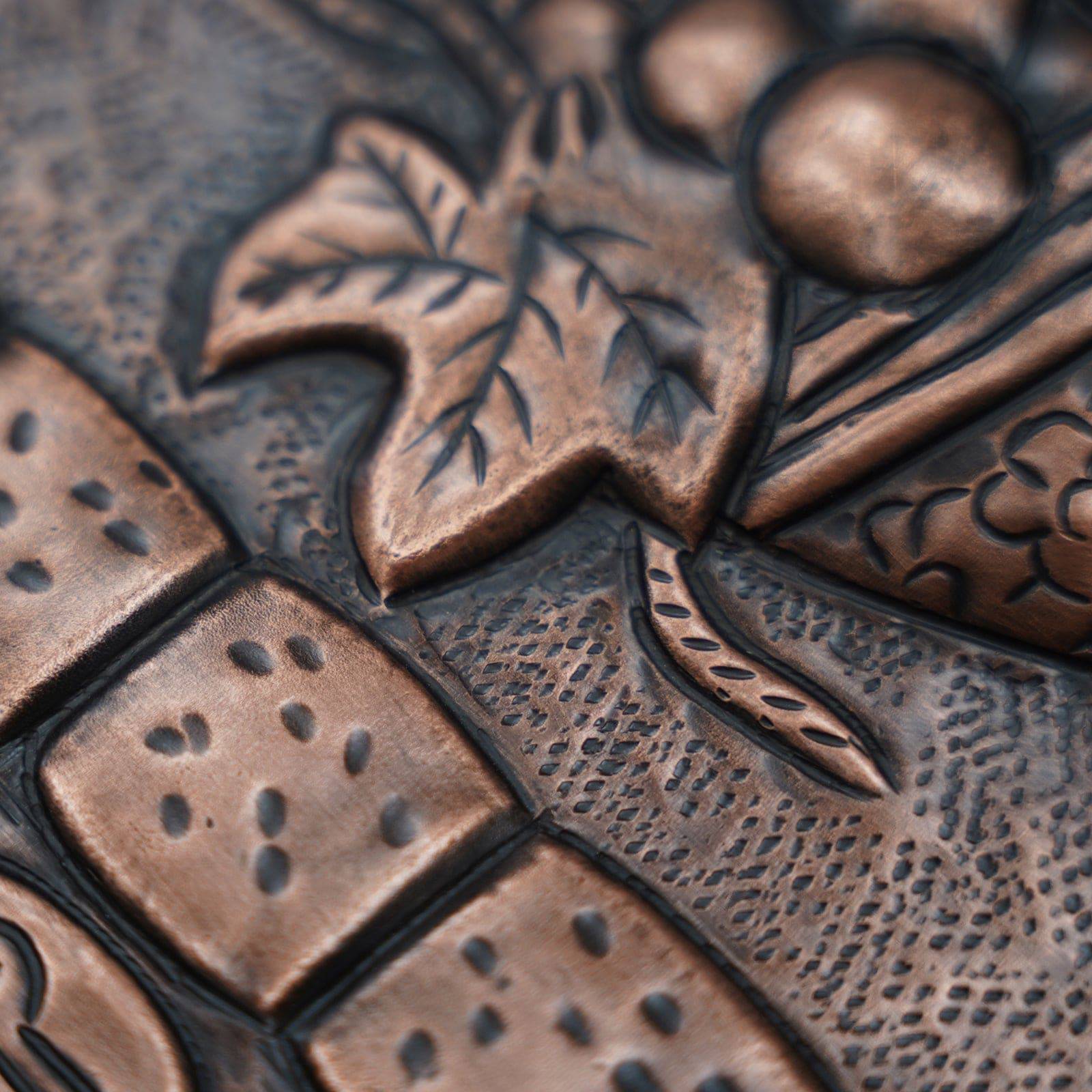 Fobest Handmade Copper Backsplash Kitchen Backsplash Wall Art Vineyard Design -BK6 - -Fobest Appliance