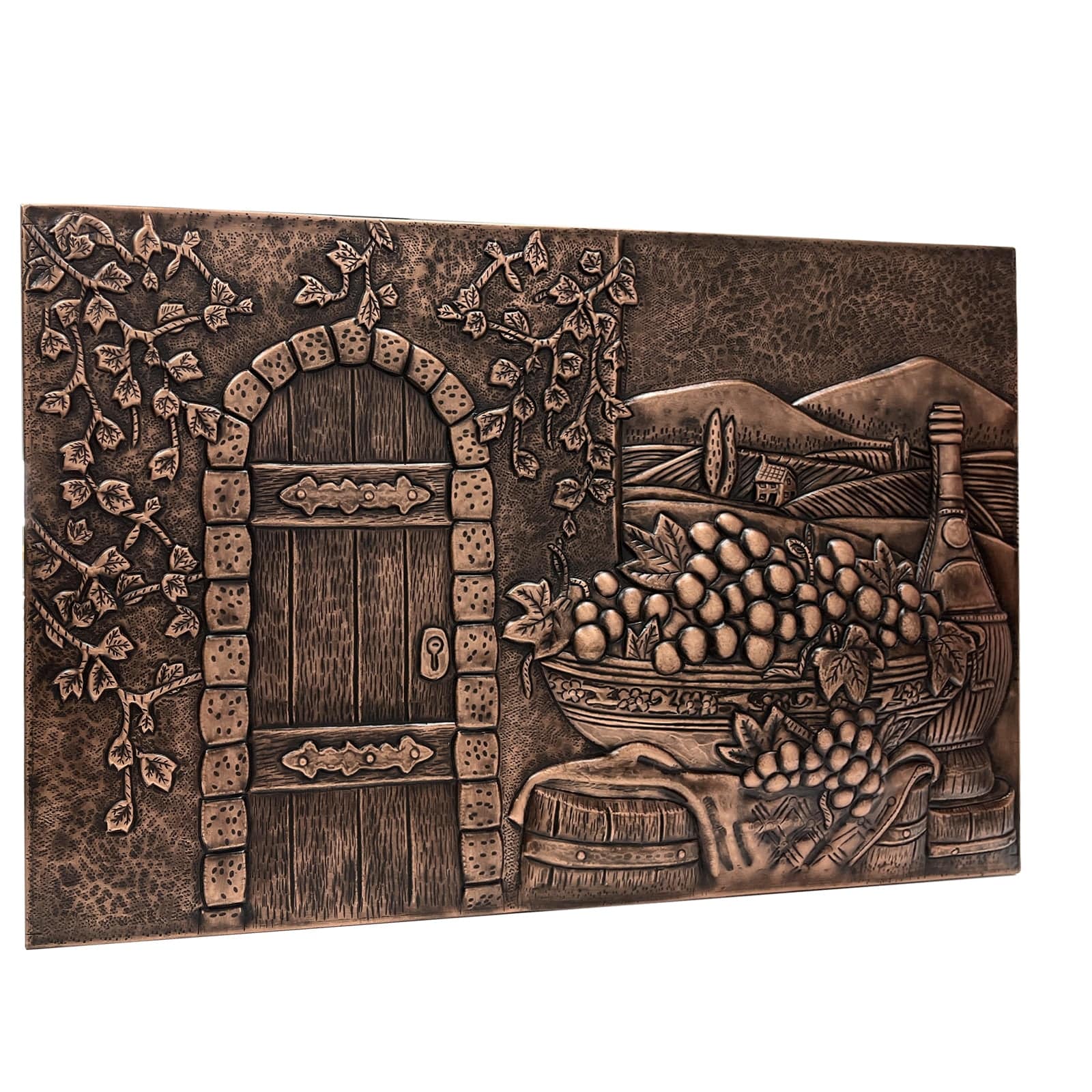 Fobest Handmade Copper Backsplash Kitchen Backsplash Wall Art Vineyard Design -BK6 - -Fobest Appliance