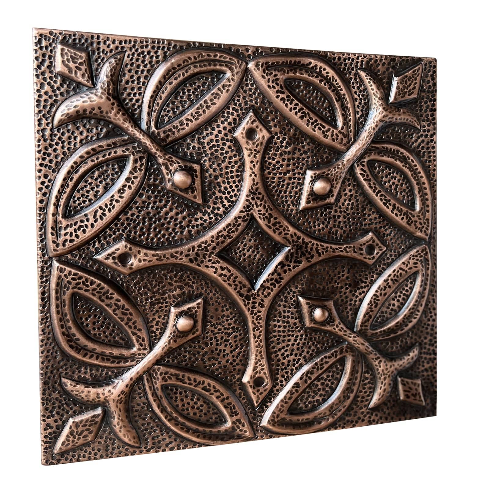 Fobest Handmade Copper Backsplash Kitchen Backsplash Wall Art Vintage Coss Design-BK9 - -Fobest Appliance