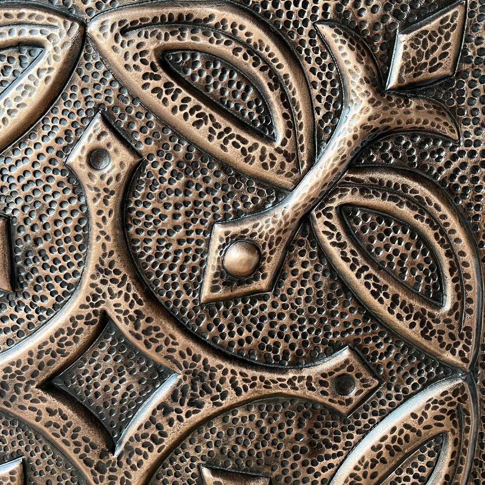 Fobest Handmade Copper Backsplash Kitchen Backsplash Wall Art Vintage Coss Design-BK9 - -Fobest Appliance