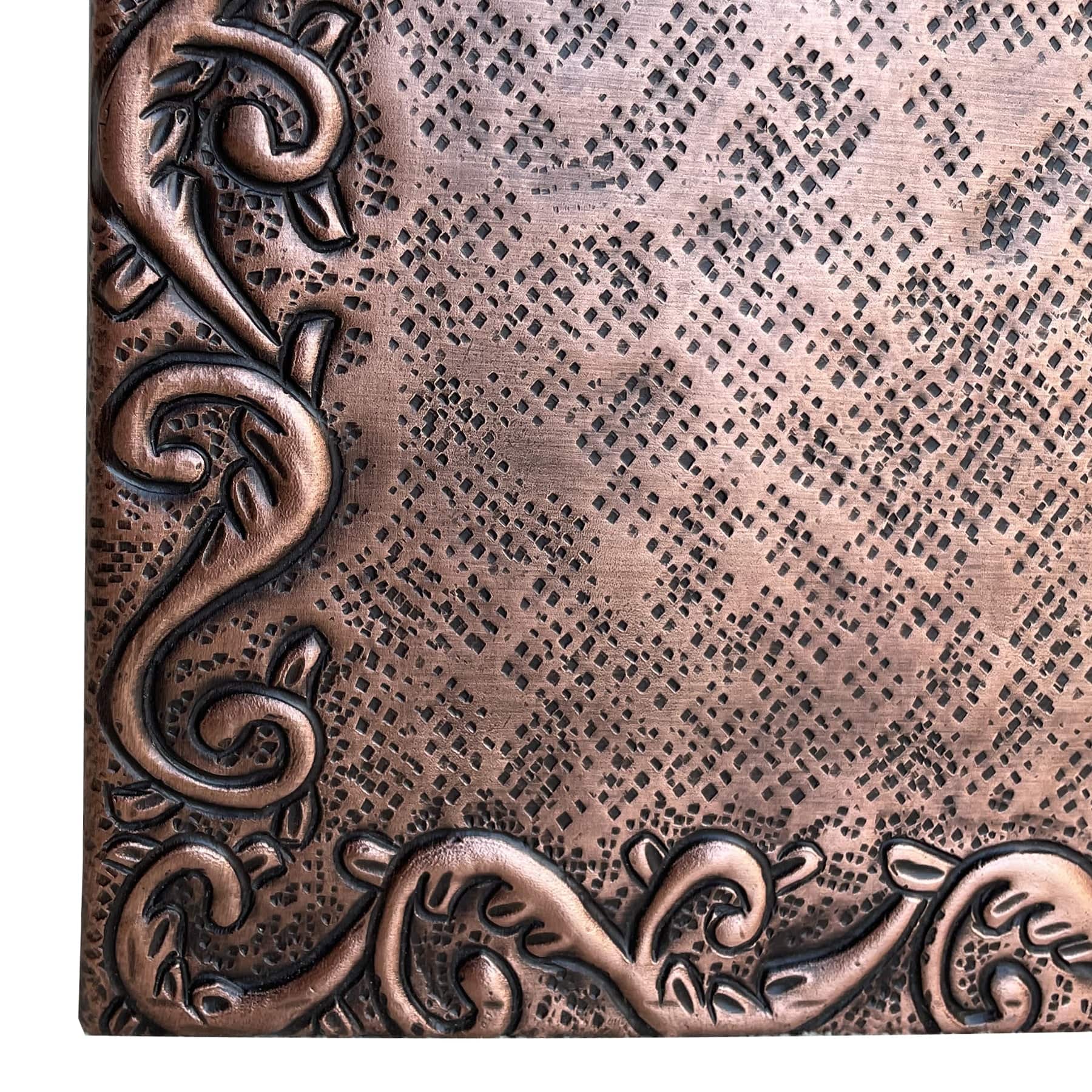 Fobest Handmade Copper Backsplash Kitchen Backsplash Wall Decoration Flower Design-BK8 - -Fobest Appliance