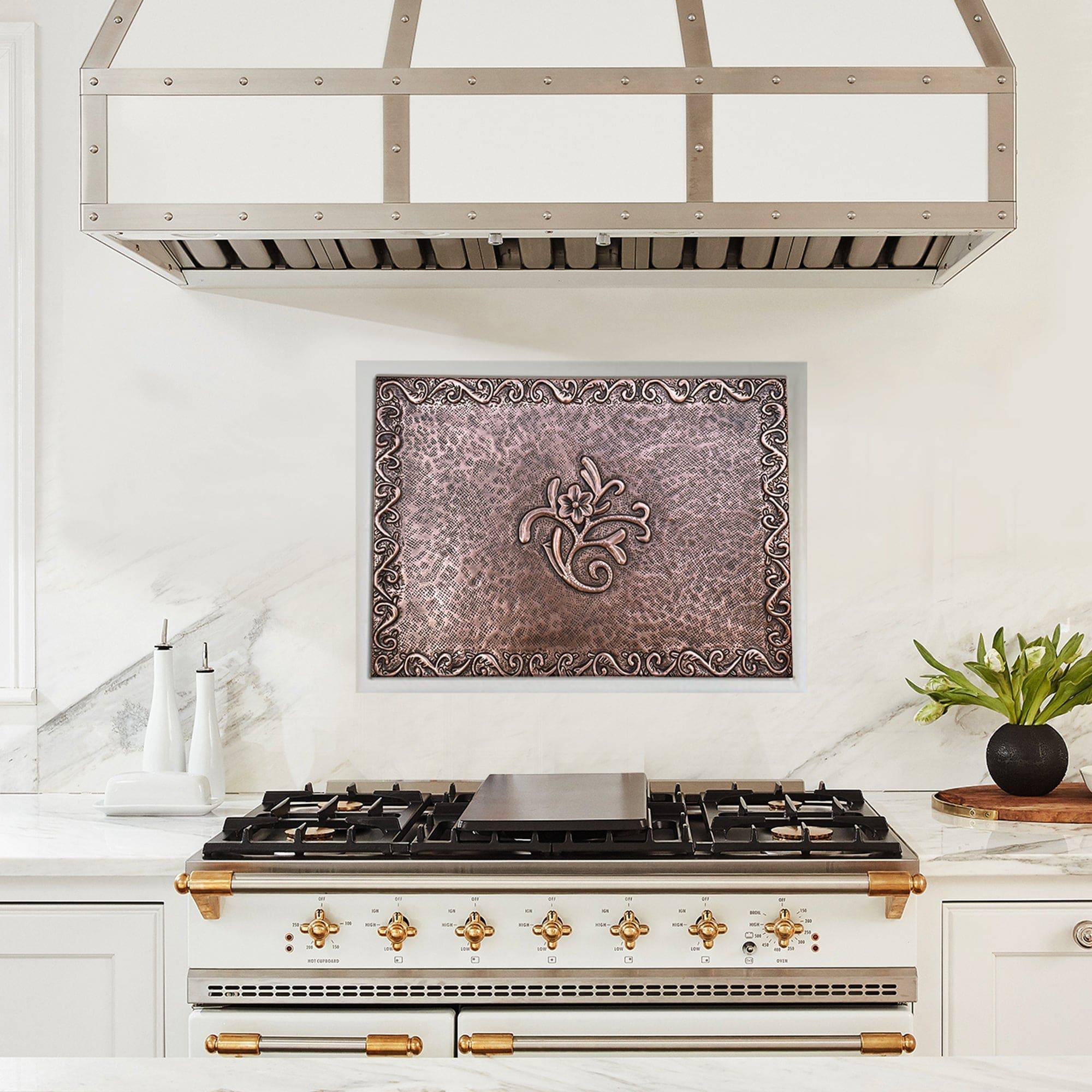Fobest Handmade Copper Backsplash Kitchen Backsplash Wall Decoration F