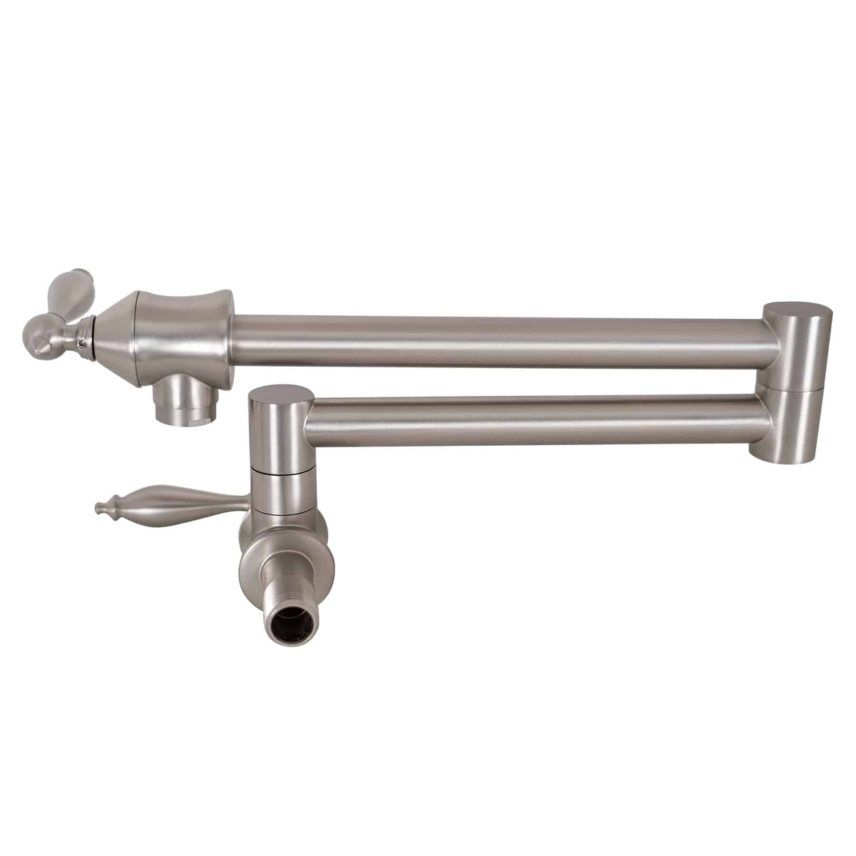 Fobest Wall Mount Two Handles Brushed Nickel Pot Filler Faucet - -Fobest Appliance
