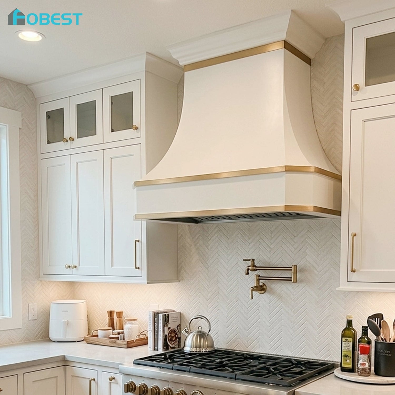 White Stainless Steel Kitchen Range Hood Has More Than One Personality