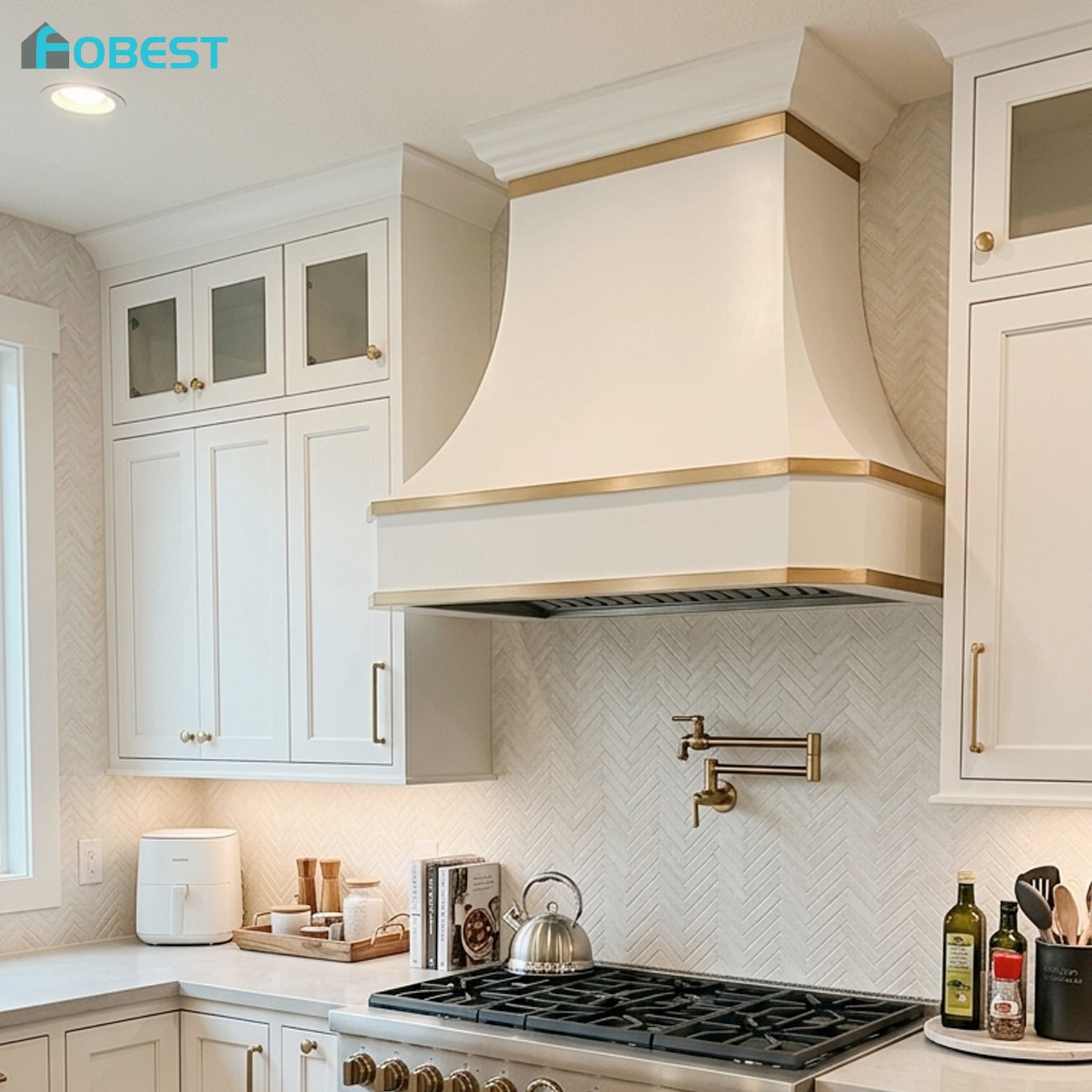 White Stainless Steel Kitchen Range Hood Has More Than One Personality
