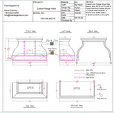Fobest Custom Zinc Range Hood - Custom Link for Andra Purkalitis
