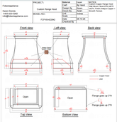 Fobest Custom Range Hood-FCP-69 Copper Range Hood  Metal Range Hood Custom Link for Sydney