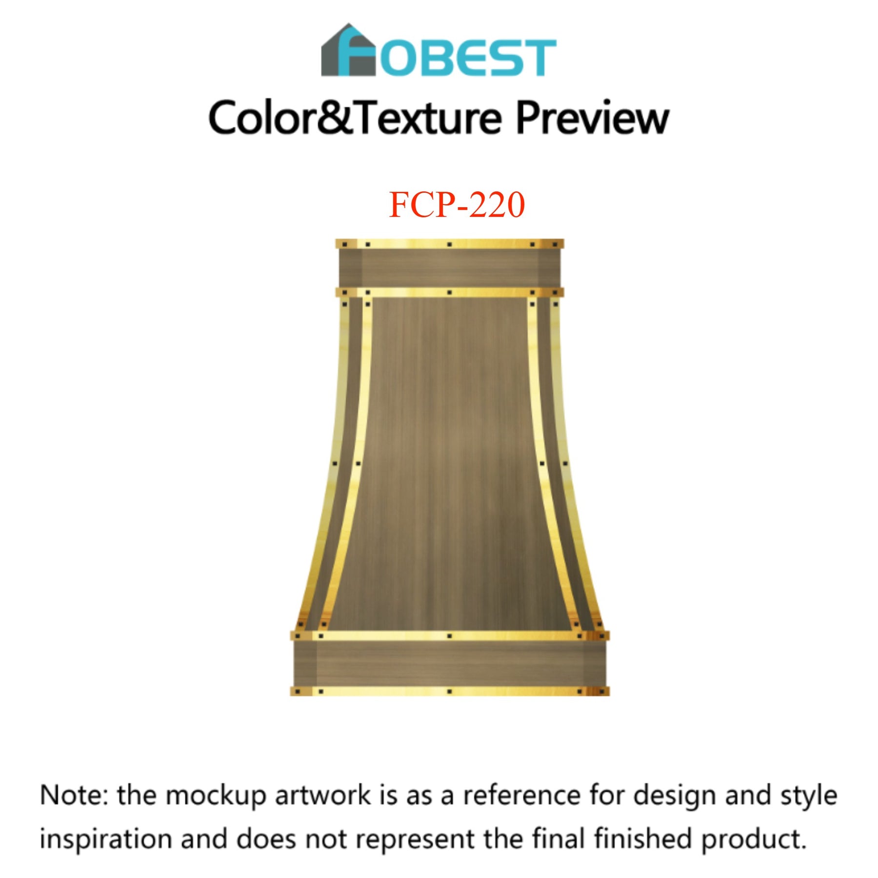 Fobest Custom Range Hood-FSS-616&FCP-220 Metal Range Hood Custom Link for Tom