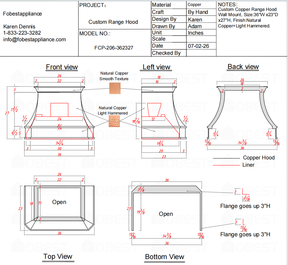 Fobest Custom Range Hood-Custom Link for Katie