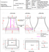 Fobest Custom Range Hood-FSS-6 Stainless Steel Metal Range Hood Custom Link for Erin