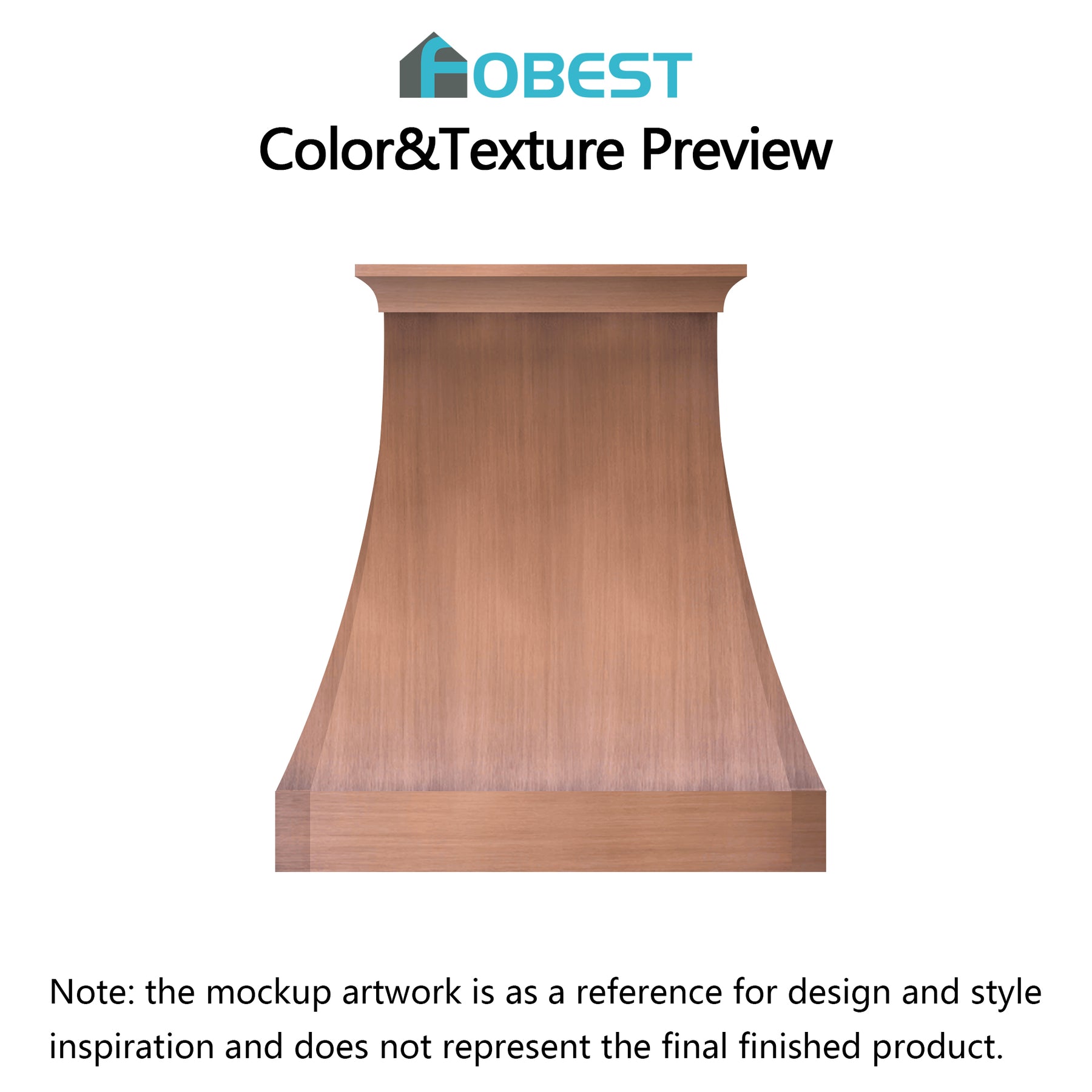 Fobest Custom Range Hood-FCP-35 Copper Metal Range Hood Custom Link for Monica
