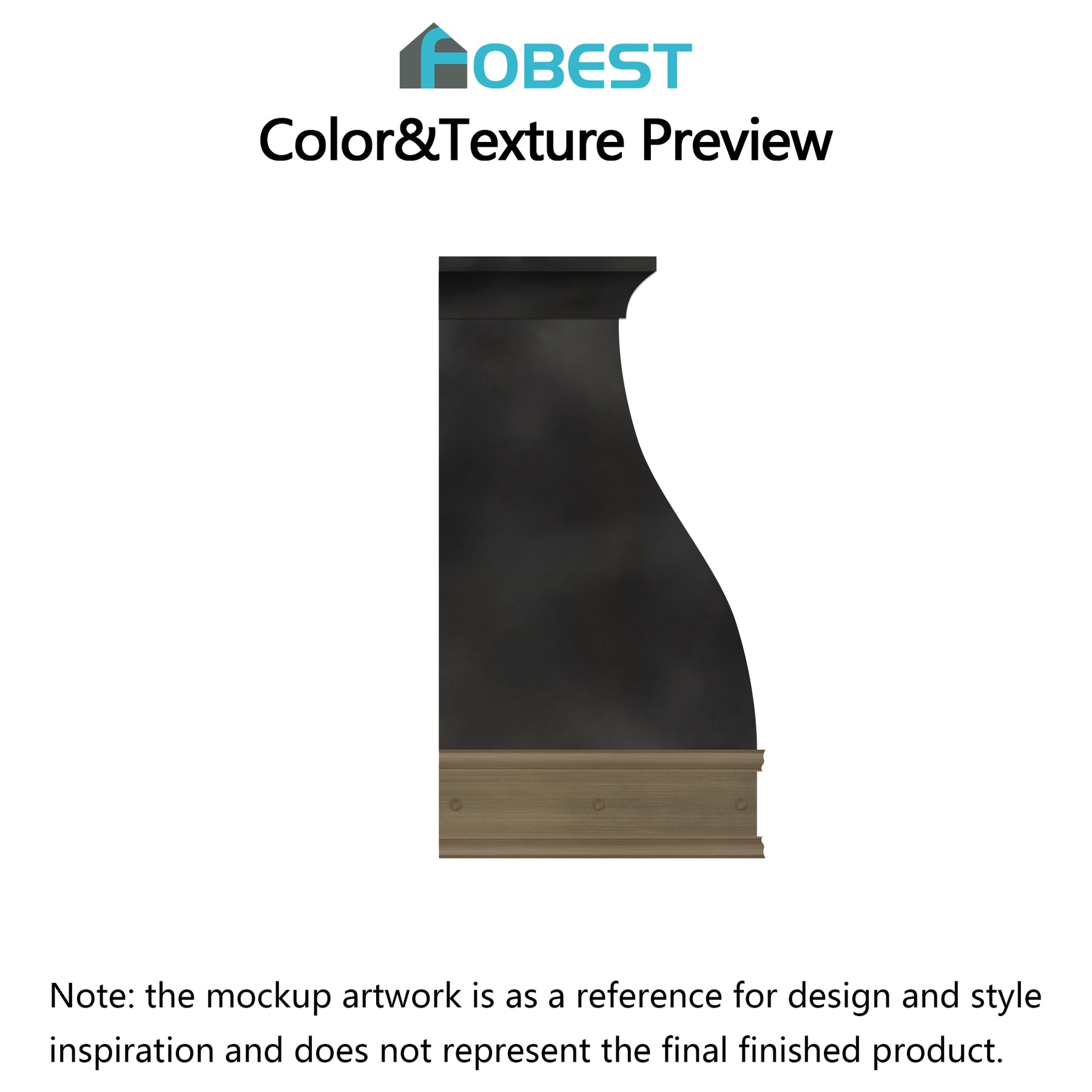 Fobest Custom Range Hood-Fobest FSS-348 Custom  Zinc Metal Range Hood Custom Link for Suzette